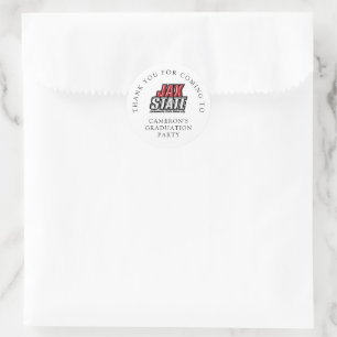 Jacksonville State University Graduation Classic Round Sticker