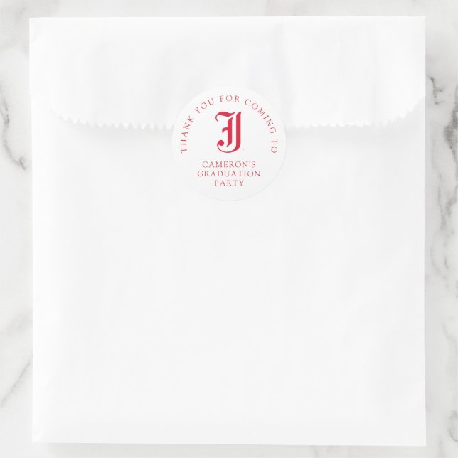 Jacksonville State University Graduation Classic Round Sticker (Bag)