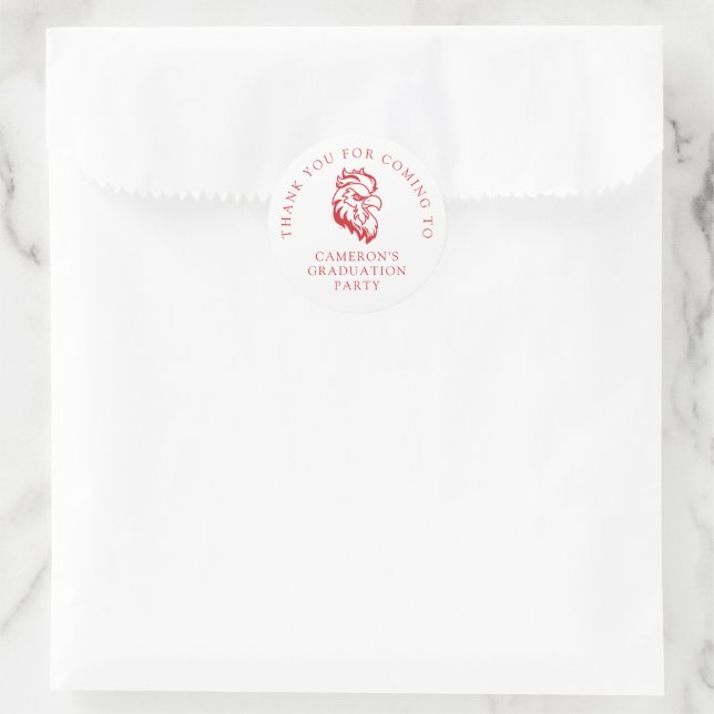 Jacksonville State University Graduation Classic Round Sticker (Bag)