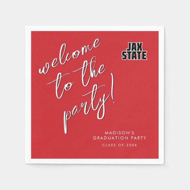 Jacksonville State University Graduation Napkin (Front)
