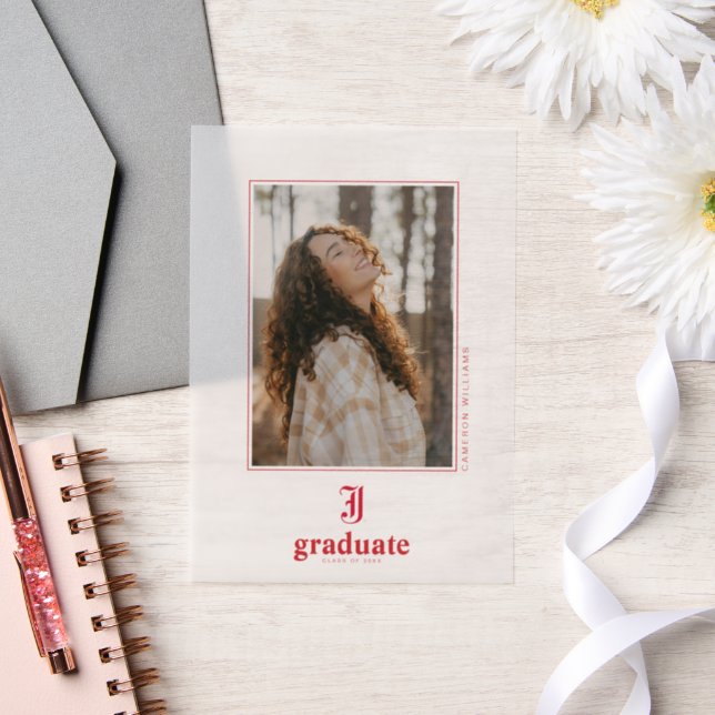 Jacksonville State University Graduation Vellum Invitations (Wedding)