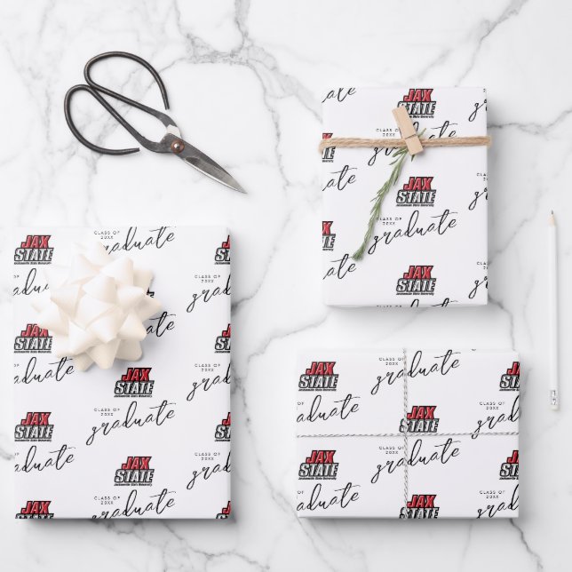 Jacksonville State University Graduation Wrapping Paper Sheet (Front)