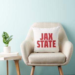 Jacksonville State University JAX STATE Bold Red Cushion