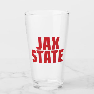 Jacksonville State University JAX STATE Bold Red Glass