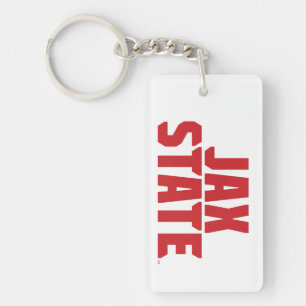 Jacksonville State University JAX STATE Bold Red Key Ring