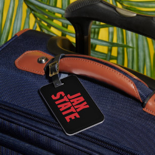 Jacksonville State University JAX STATE Bold Red Luggage Tag