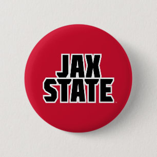 Jacksonville State University JAX STATE Bold Text 6 Cm Round Badge