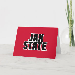 Jacksonville State University JAX STATE Bold Text Card