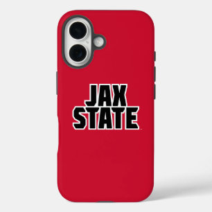 Jacksonville State University JAX STATE Bold Text iPhone 16 Case