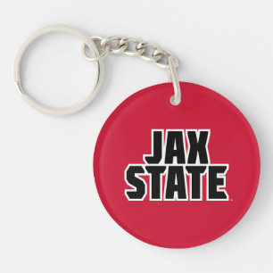 Jacksonville State University JAX STATE Bold Text Key Ring