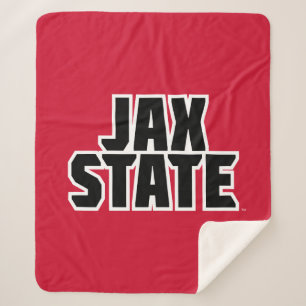 Jacksonville State University JAX STATE Bold Text Sherpa Blanket