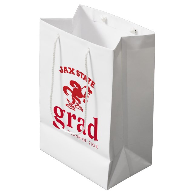 Jacksonville State University JAX State Gamecocks Medium Gift Bag (Front Angled)
