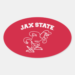 Jacksonville State University JAX State Gamecocks Oval Sticker