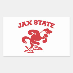 Jacksonville State University JAX State Gamecocks Rectangular Sticker