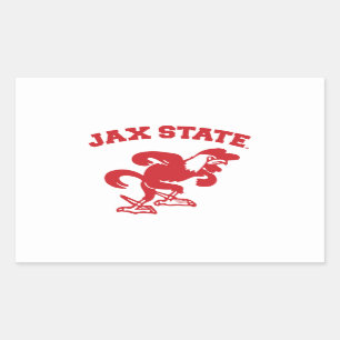 Jacksonville State University JAX State Gamecocks Rectangular Sticker