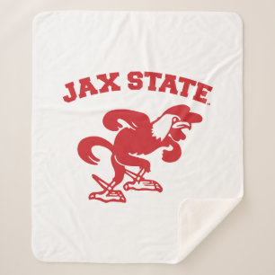 Jacksonville State University JAX State Gamecocks Sherpa Blanket