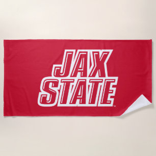 Jacksonville State University JAX STATE Logo Beach Towel