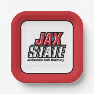 Jacksonville State University JAX STATE Logo Paper Plate