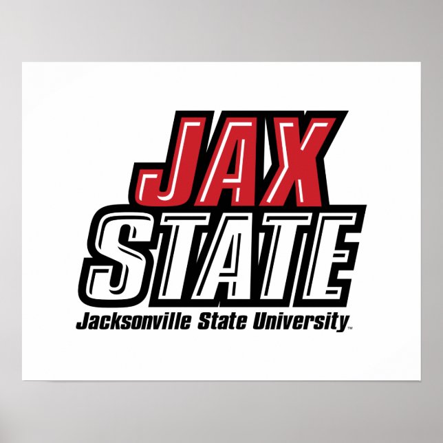 Jacksonville State University JAX STATE Logo Poster (Front)
