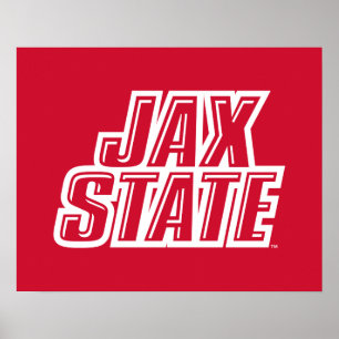 Jacksonville State University JAX STATE Logo Poster