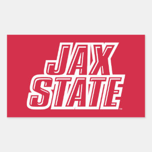 Jacksonville State University JAX STATE Logo Rectangular Sticker