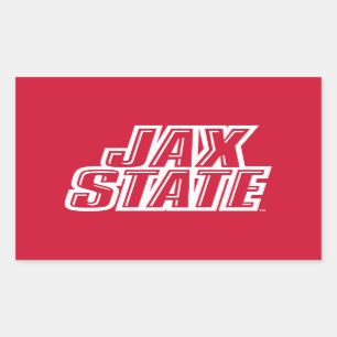 Jacksonville State University JAX STATE Logo Rectangular Sticker