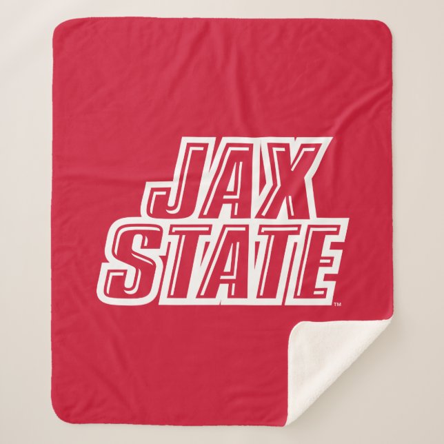 Jacksonville State University JAX STATE Logo Sherpa Blanket (Front)