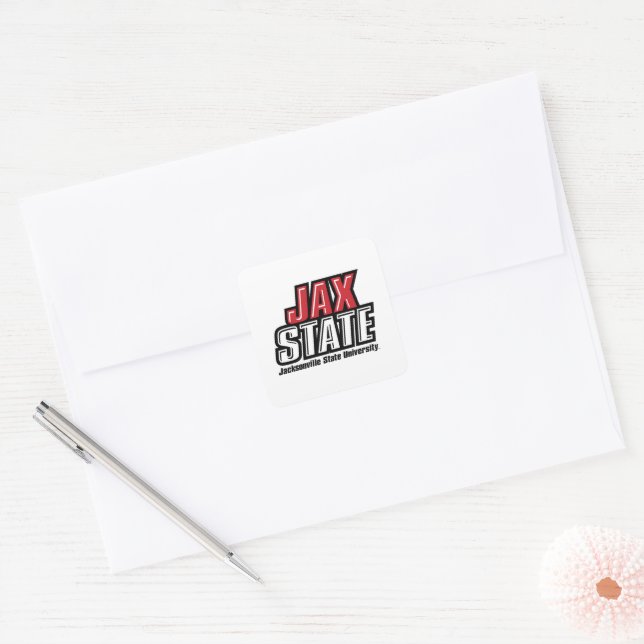Jacksonville State University JAX STATE Logo Square Sticker (Envelope)