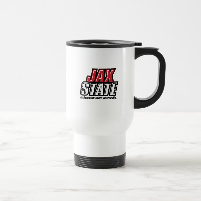 Jacksonville State University JAX STATE Logo Travel Mug (Right)
