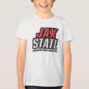 Jacksonville State University JAX STATE Logo Tri-Blend Shirt
