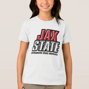 Jacksonville State University JAX STATE Logo Tri-Blend Shirt