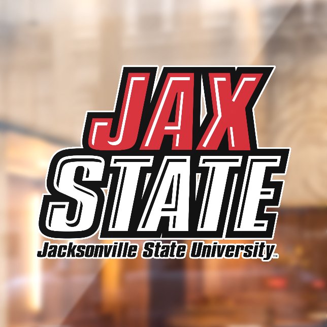 Jacksonville State University JAX STATE Logo Window Cling (Sheet 2)