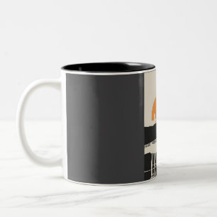 Jacksonville Vintage Minimal Florida Travel Poster Two-Tone Coffee Mug