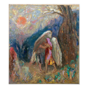 Jacob and the Angel   Odilon Redon   Photo Print