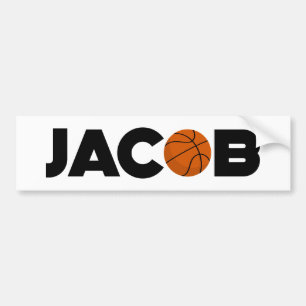 Jacob Basketball Bumper Sticker