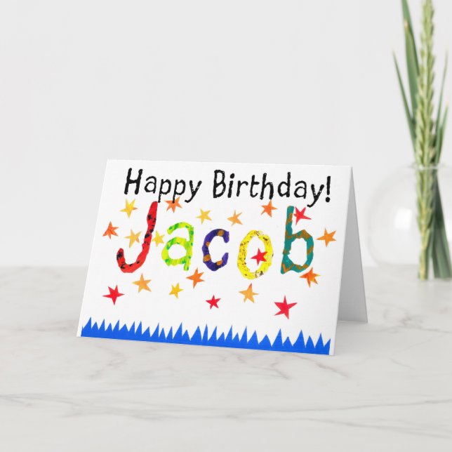 'Jacob' Birthday Card (Front)