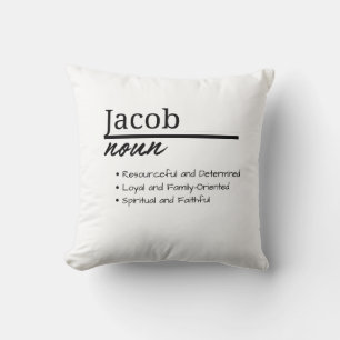 Jacob, Boy Personalised Name Definition Cushion