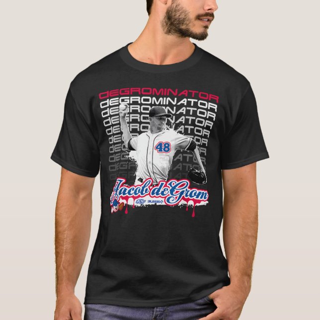Jacob Degrom Baseball Sket One X Mlb T-Shirt (Front)