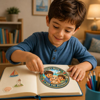 Jacob Eli and Hope for the Journey Classic Round Sticker