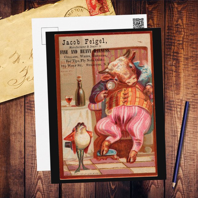 Jacob Feigel Harness Ad Vintage Postcard (Creator Uploaded)