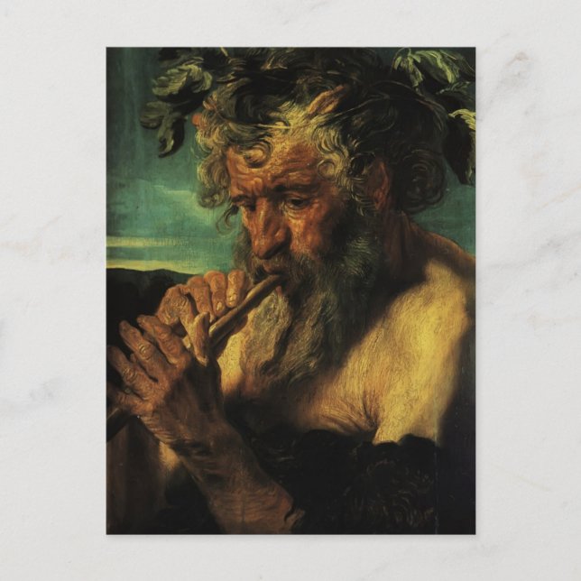 Jacob Jordaens- Bust of Satyr Postcard (Front)