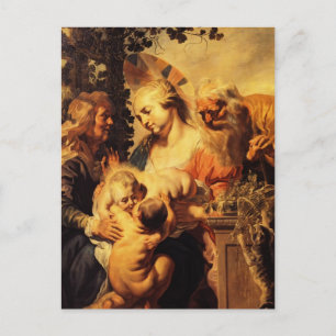 Jacob Jordaens-Holy Family ,Elizabeth & Child John Postcard
