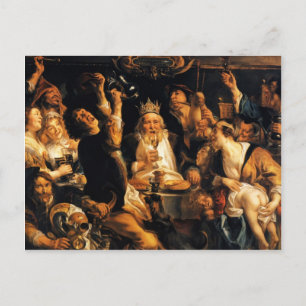 Jacob Jordaens- King Drinks Postcard