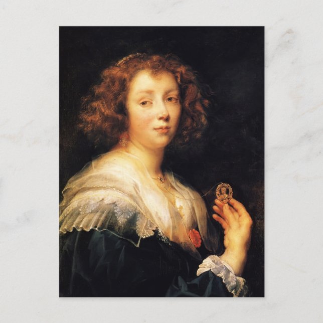 Jacob Jordaens- Portrait of a young lady Postcard (Front)