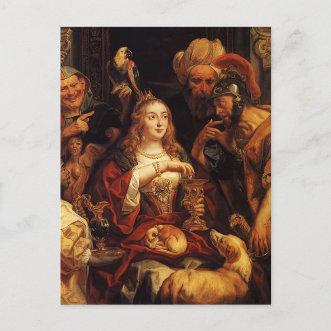 Jacob Jordaens- The Banquet of Cleopatra Postcard (Front)