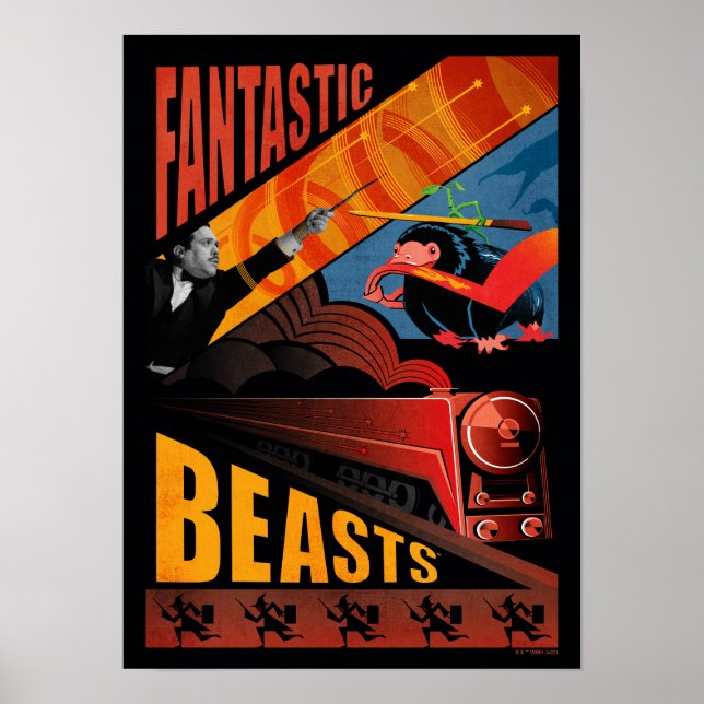 Jacob Kowalski Fantastic Beasts Vintage Poster (Front)