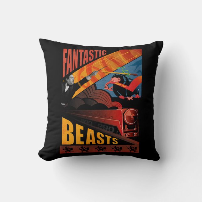 Jacob Kowalski Fantastic Beasts Vintage Poster Cushion (Front)