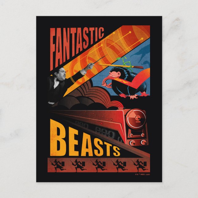Jacob Kowalski Fantastic Beasts Vintage Poster Postcard (Front)