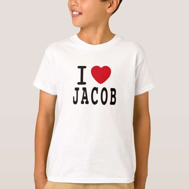 Jacob Latimore "I Love Jacob" Youth White Tee (Front)