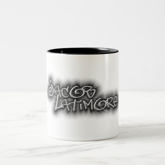 Jacob Latimore Two Tone Signature Logo Coffee Mug (Center)